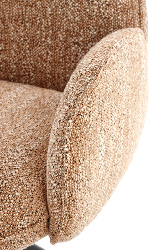 Krzesło tapicerowane K571 z funkcją obracania i podłokietnikami do jadalni cynamonowy