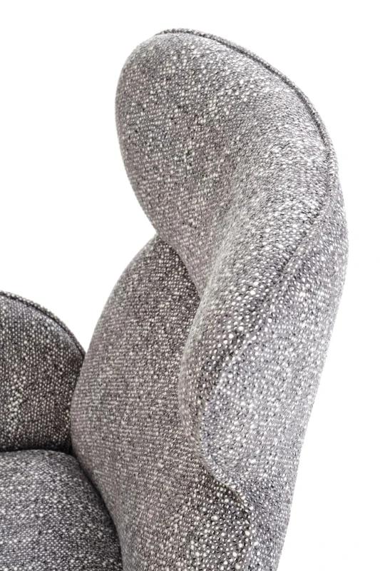 Krzesło tapicerowane K571 z funkcją obracania i podłokietnikami do jadalni popielaty