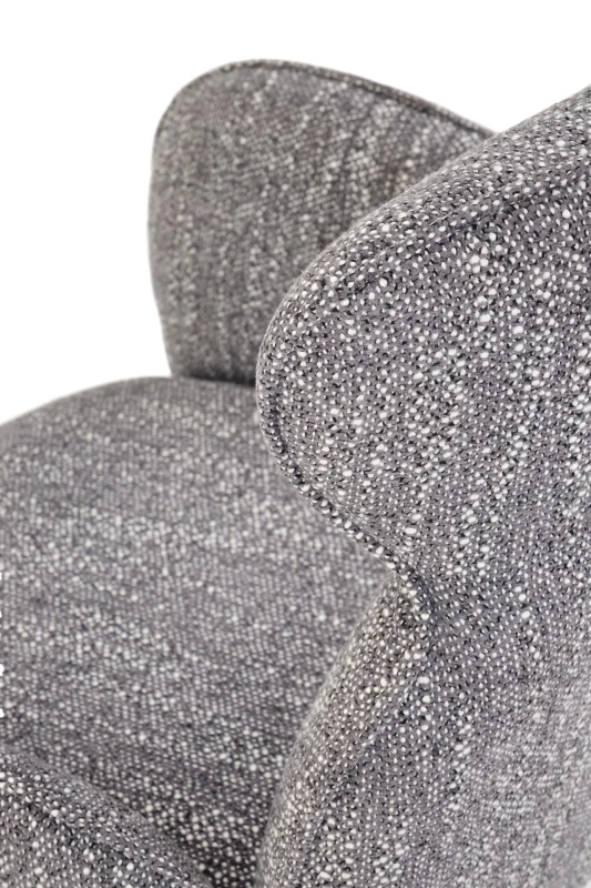 Krzesło tapicerowane K571 z funkcją obracania i podłokietnikami do jadalni popielaty