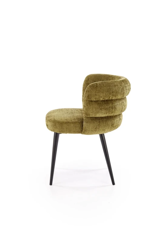 Krzesło K575 tapicerowane do jadalni oliwkowy