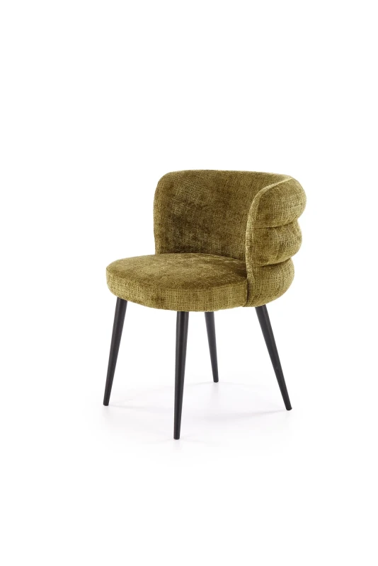 Krzesło K575 tapicerowane do jadalni oliwkowy