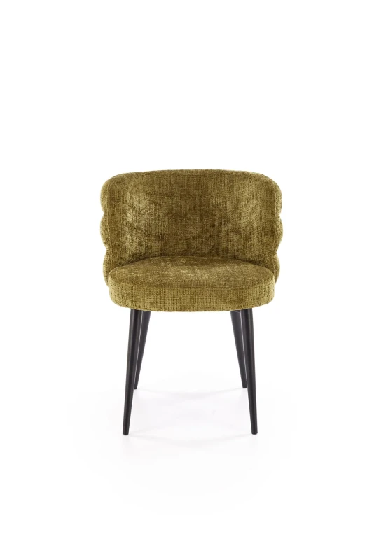 Krzesło K575 tapicerowane do jadalni oliwkowy