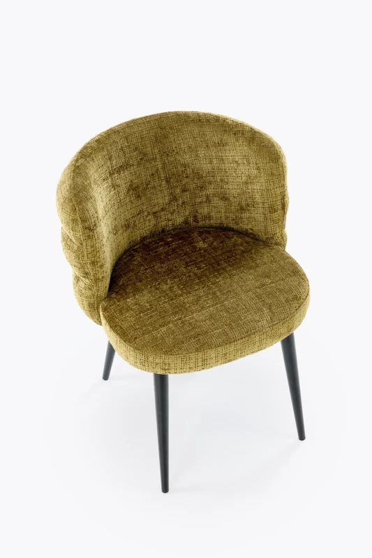 Krzesło K575 tapicerowane do jadalni oliwkowy