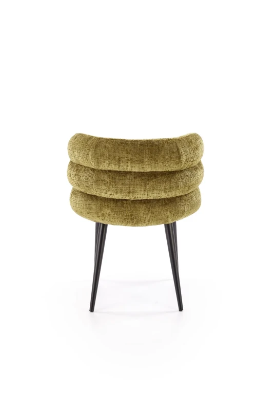 Krzesło K575 tapicerowane do jadalni oliwkowy