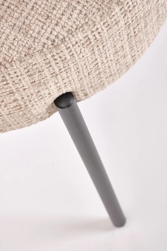 Krzesło K590 tapicerowane na metalowym stelażu do jadalni beżowy