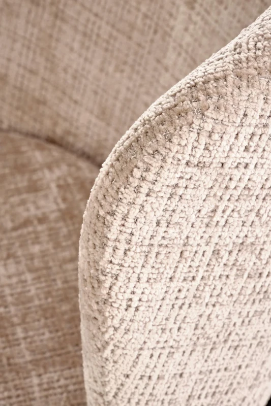 Krzesło K590 tapicerowane na metalowym stelażu do jadalni beżowy