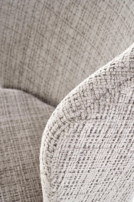 Krzesło K590 tapicerowane na metalowym stelażu do jadalni popielaty