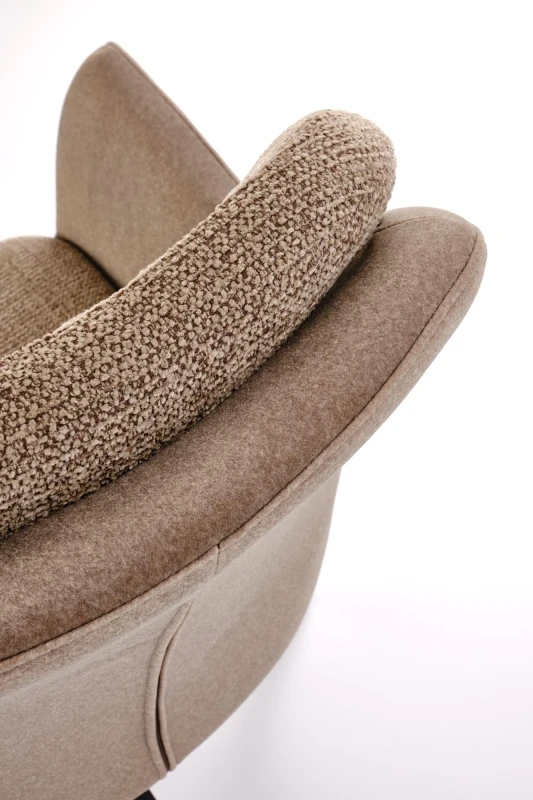 Krzesło obrotowe K591 tapicerowane do jadalni brązowy