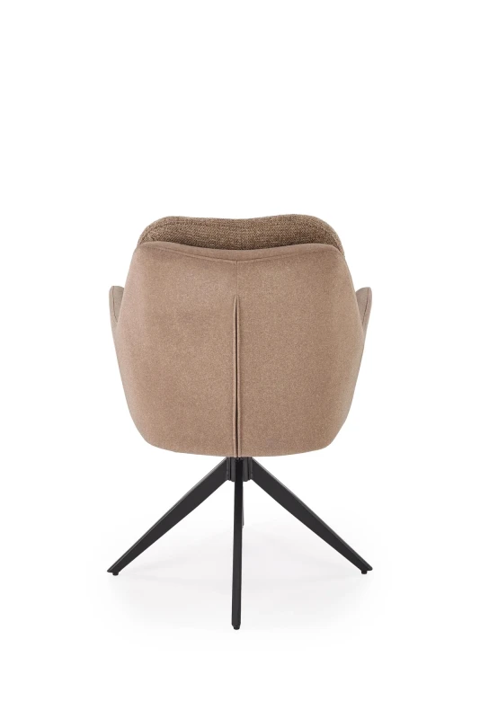 Krzesło obrotowe K591 tapicerowane do jadalni brązowy