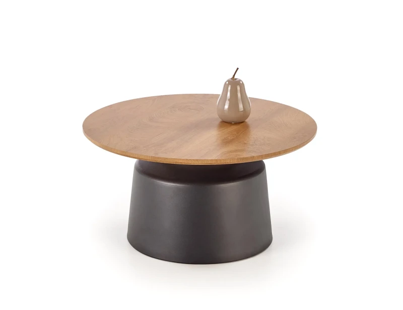 Zestaw 2 ław stolików kawowych MALOMI do salonu naturalny/czarny