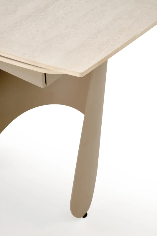 Stół rozkładany SALIX prostokątny do jadalni 180-260 cm trawertyn/kaszmir