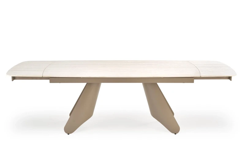 Stół rozkładany SALIX prostokątny do jadalni 180-260 cm trawertyn/kaszmir