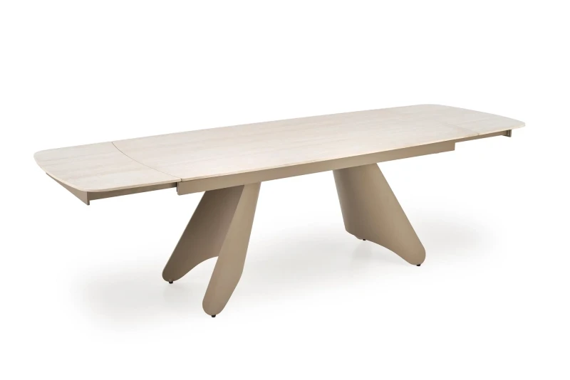 Stół rozkładany SALIX prostokątny do jadalni 180-260 cm trawertyn/kaszmir