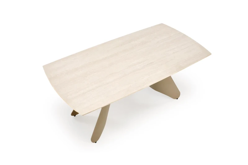 Stół rozkładany SALIX prostokątny do jadalni 180-260 cm trawertyn/kaszmir