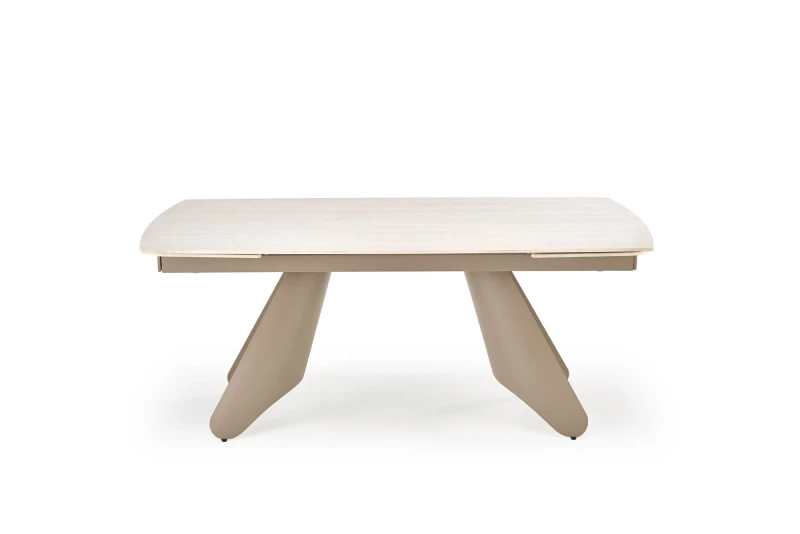 Stół rozkładany SALIX prostokątny do jadalni 180-260 cm trawertyn/kaszmir