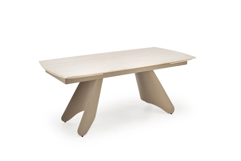 Stół rozkładany SALIX prostokątny do jadalni 180-260 cm trawertyn/kaszmir