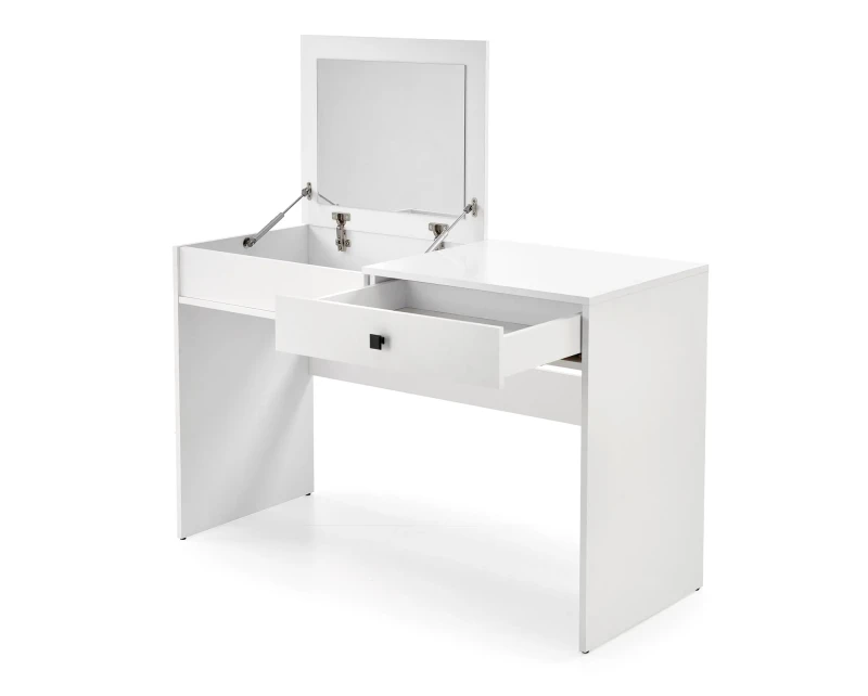 Toaletka z lustrem MEGAN nowoczesna do sypialni 120 cm biały