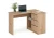 Biurko narożne BEGA 124 cm z 3 szufladami dąb artisan