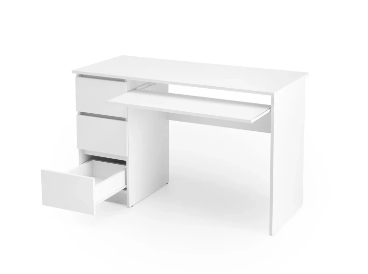 Biurko komputerowe CINO 120 cm z szufladami biały