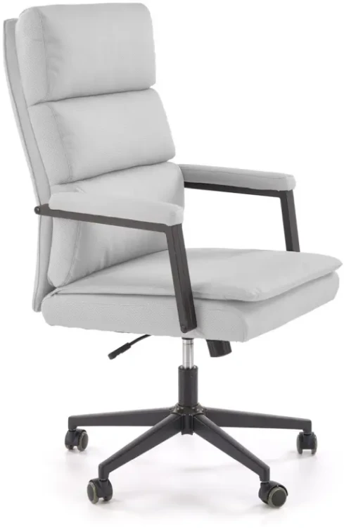 Fotel obrotowy ADRIANO 2 z mechanizmem TILT z eco skóry jasny popiel