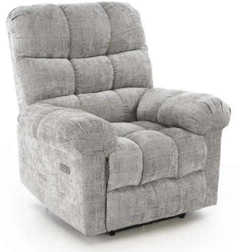 Fotel wypoczynkowy AMORE z podnóżkiem do salonu popielaty