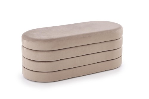 Ławka pufa tapicerowana CALPI 110 cm z funkcją pojemnika beżowy