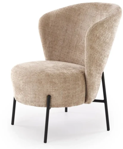 Fotel wypoczynkowy CEZAR do salonu beżowy / czarny