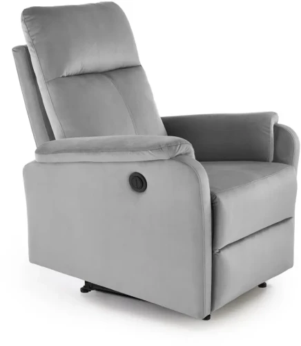 Fotel wypoczynkowy CROCUS z funkcją elektrycznego rozkładania do salonu popielaty