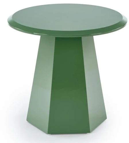 Ława stolik kawowy LOCA okrągły do salonu 50 cm zielony
