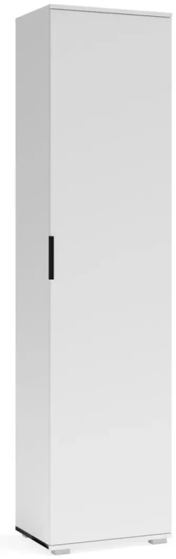 Szafa słupek CLIF SL-50 z drążkiem i półkami do przedpokoju biały