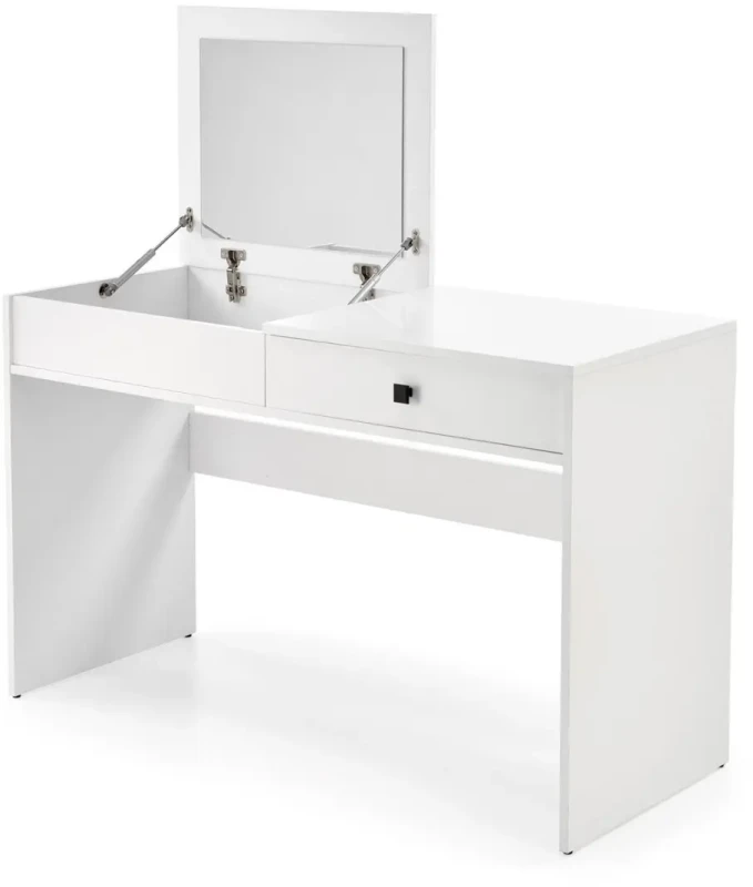 Toaletka z lustrem MEGAN nowoczesna do sypialni 120 cm biały