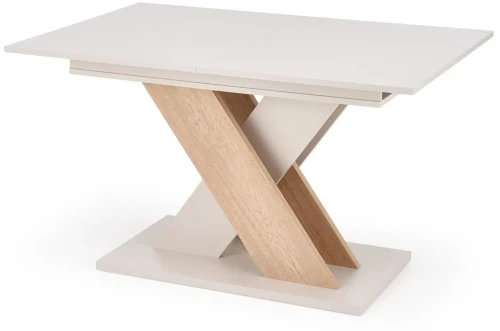 Stół rozkładany XARELTO prostokątny do jadalni 130-175 cm kaszmir / dąb cremona