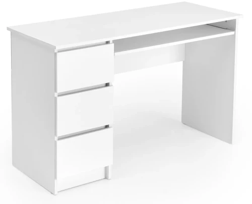 Biurko komputerowe CINO 120 cm z szufladami biały