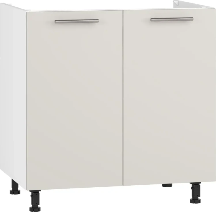 Szafka kuchenna zlewozmywakowa Vento 80 cm 2-drzwiowa biały / kaszmir