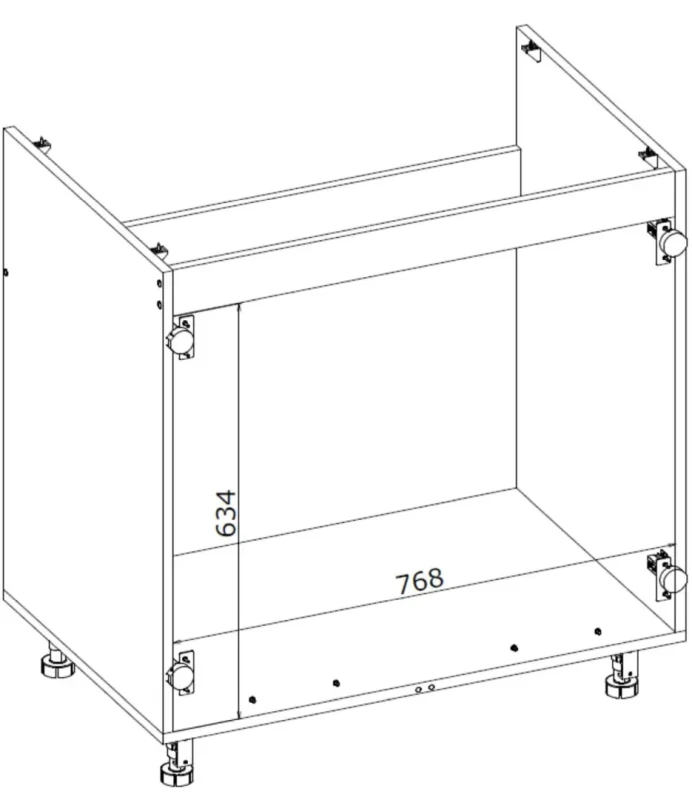 Szafka kuchenna zlewozmywakowa Vento 80 cm 2-drzwiowa biały / kaszmir