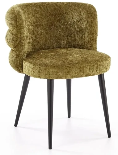 Krzesło K575 tapicerowane do jadalni oliwkowy