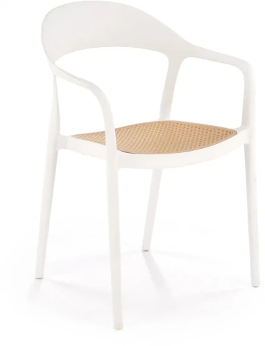 Krzesło K530 polipropylen biały / naturalny