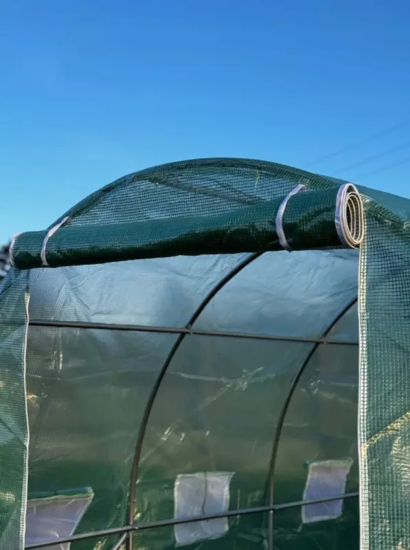 Tunel foliowy ogrodowy 3x2 m 6 m2 zielony, stelaż stalowy fi 19 mm