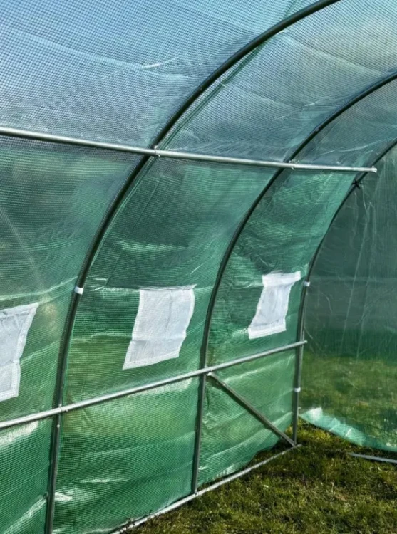 Tunel ogrodowy foliowy 4x2,5 m zielony 10 m² szklarnia PE UV4 stelaż stalowy fi 25