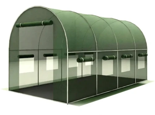 Tunel ogrodowy foliowy 4x2,5 m zielony 10 m2 szklarnia PE UV4 stelaż stalowy fi 25
