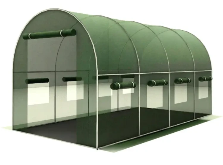 Tunel ogrodowy foliowy 4x2,5 m zielony 10 m² szklarnia PE UV4 stelaż stalowy fi 25