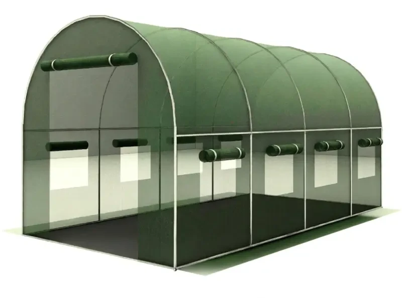 Tunel ogrodowy foliowy 4x2,5 m zielony 10 m² szklarnia PE UV4 stelaż stalowy fi 25