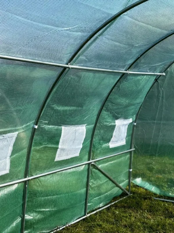 Tunel ogrodowy foliowy 6x3 m zielony 18 m² stelaż stalowy fi 25