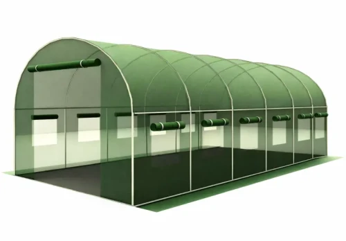 Tunel ogrodowy foliowy 6x3 m zielony 18 m2 stelaż stalowy fi 25
