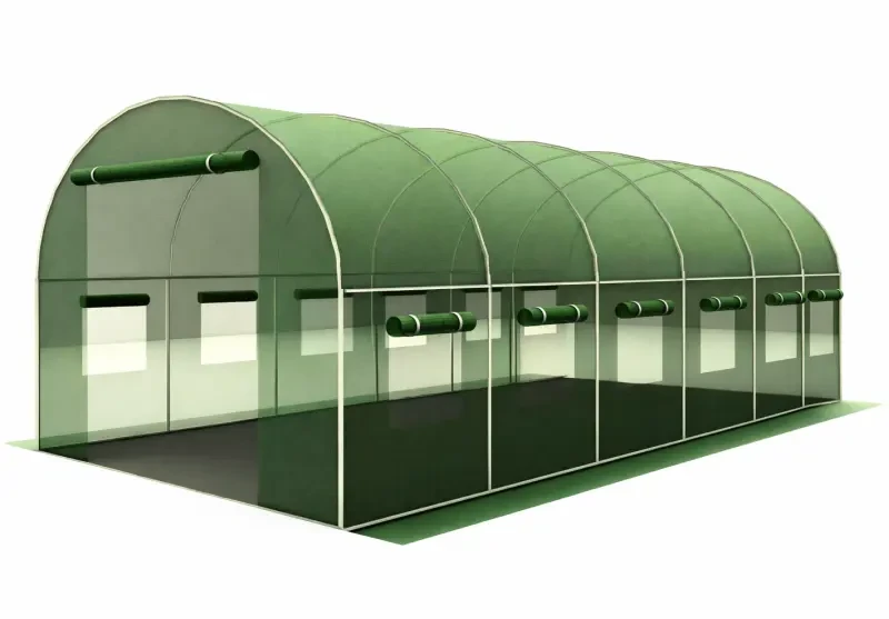 Tunel ogrodowy foliowy 6x3 m zielony 18 m² stelaż stalowy fi 25
