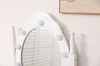 Toaletka DT03 LED z lustrem, 2 szufladami i taboretem biała