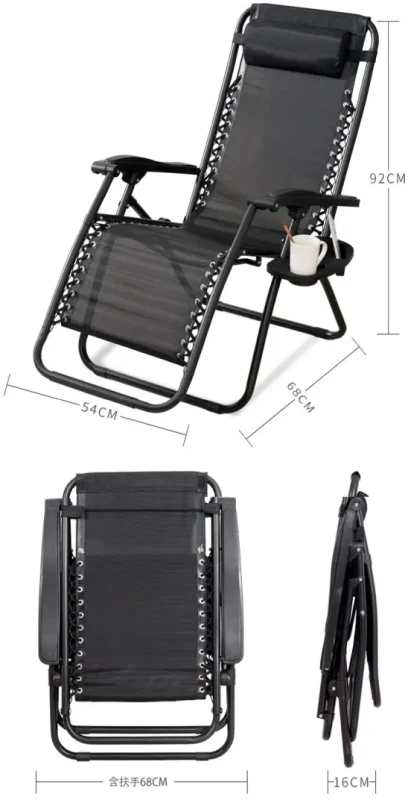 Zestaw 2 leżaków ogrodowych ze stolikiem TDC-2503