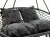 Fotel wiszący bocianie gniazdo dwuosobowy szary HC2502-GR do ogrodu i domu