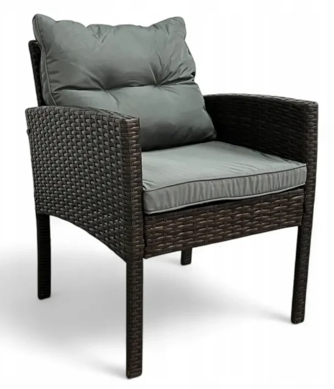 Fotel ogrodowy Puerto z technorattanu Brąz