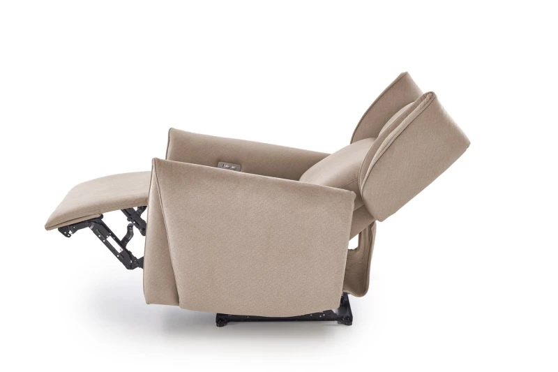 Fotel rozkładany Gelato elektryczny do salonu beżowy